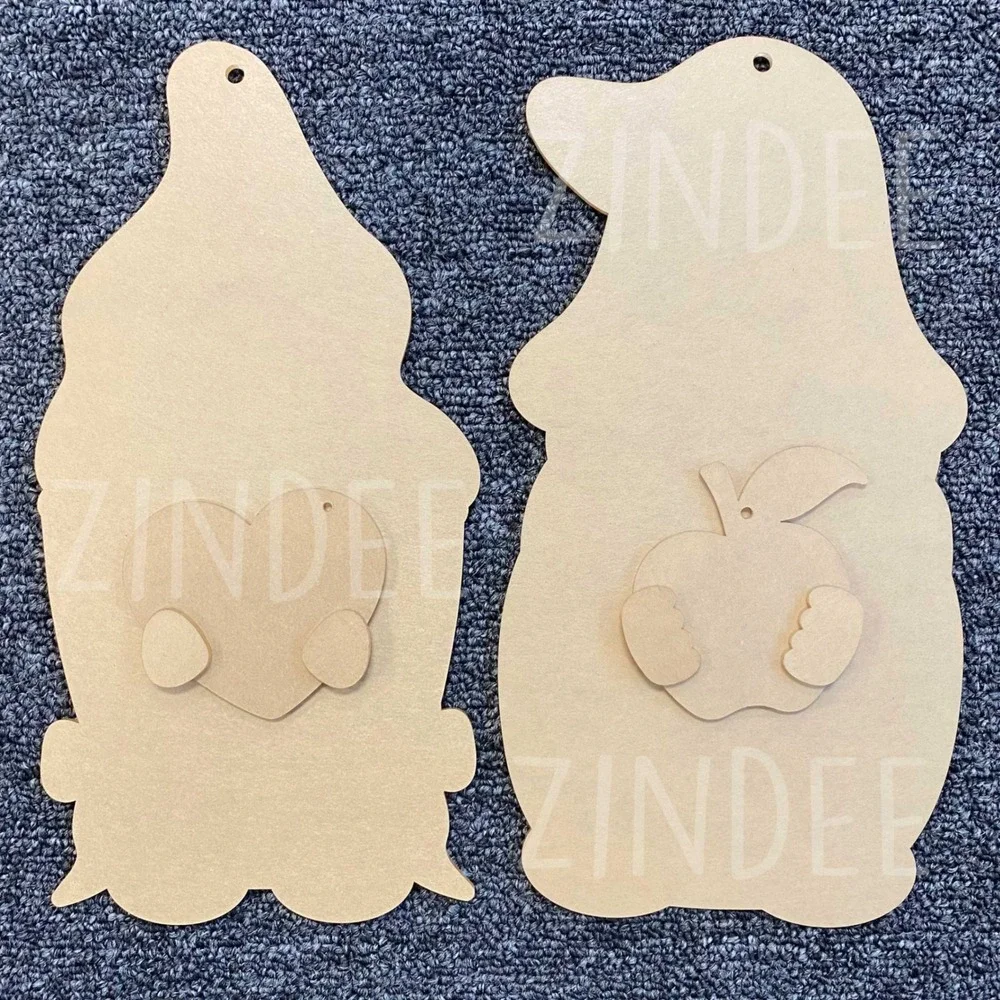 Unfinished 10 inch Gnome Acrylic Cutout Set Craft DIY Boy‎ Girl hands only